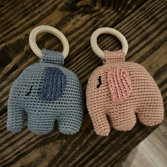 Crochet Baby Teether Rattle - Picture 2 of 2
